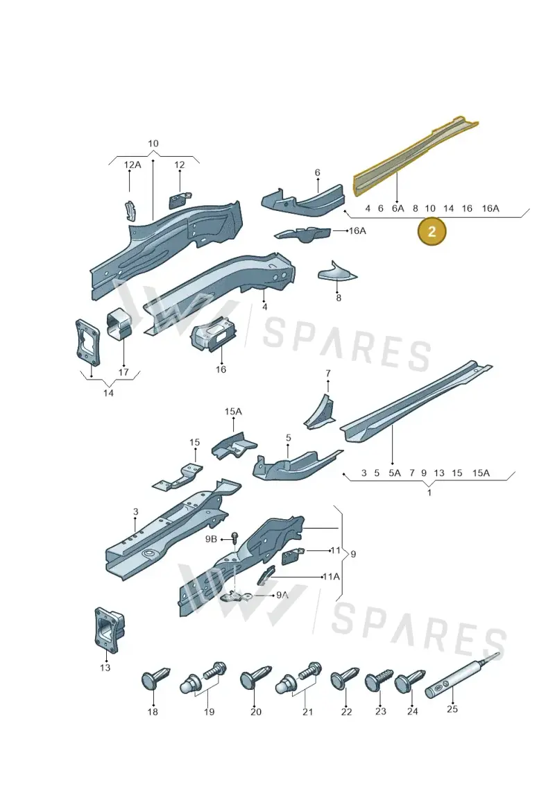 5Q0803092J — Volkswagen Taos 1.4 (2021-2023) diagram 754803000, position 2