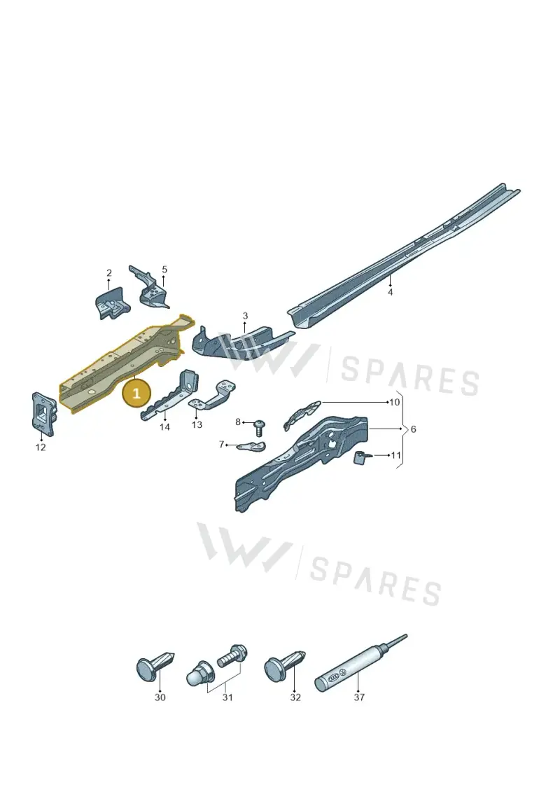 5Q0803105 — Volkswagen Passat estate (2023-) diagram 3j0803000, position 1