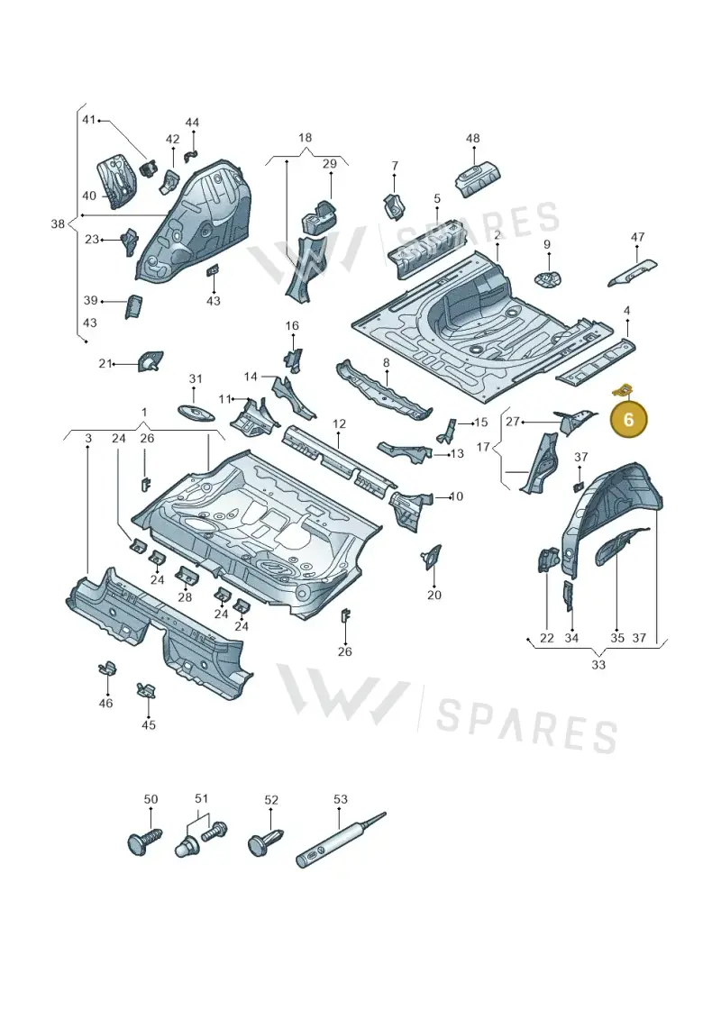 5Q0803271 — Volkswagen Passat estate (2023-) diagram 3j0803350, position 6