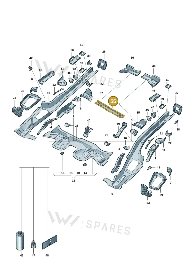 5Q0803347A — Volkswagen Golf 2.0 BlueMotion (2019-2024) diagram 5h0803010, position 55