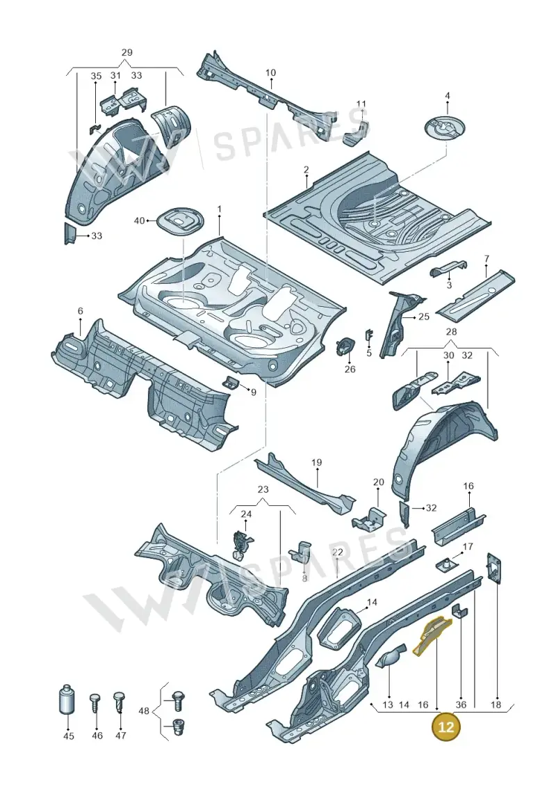 5Q0803501DL — Volkswagen Golf 2.0 (2016-2020) diagram 763803200, position 12