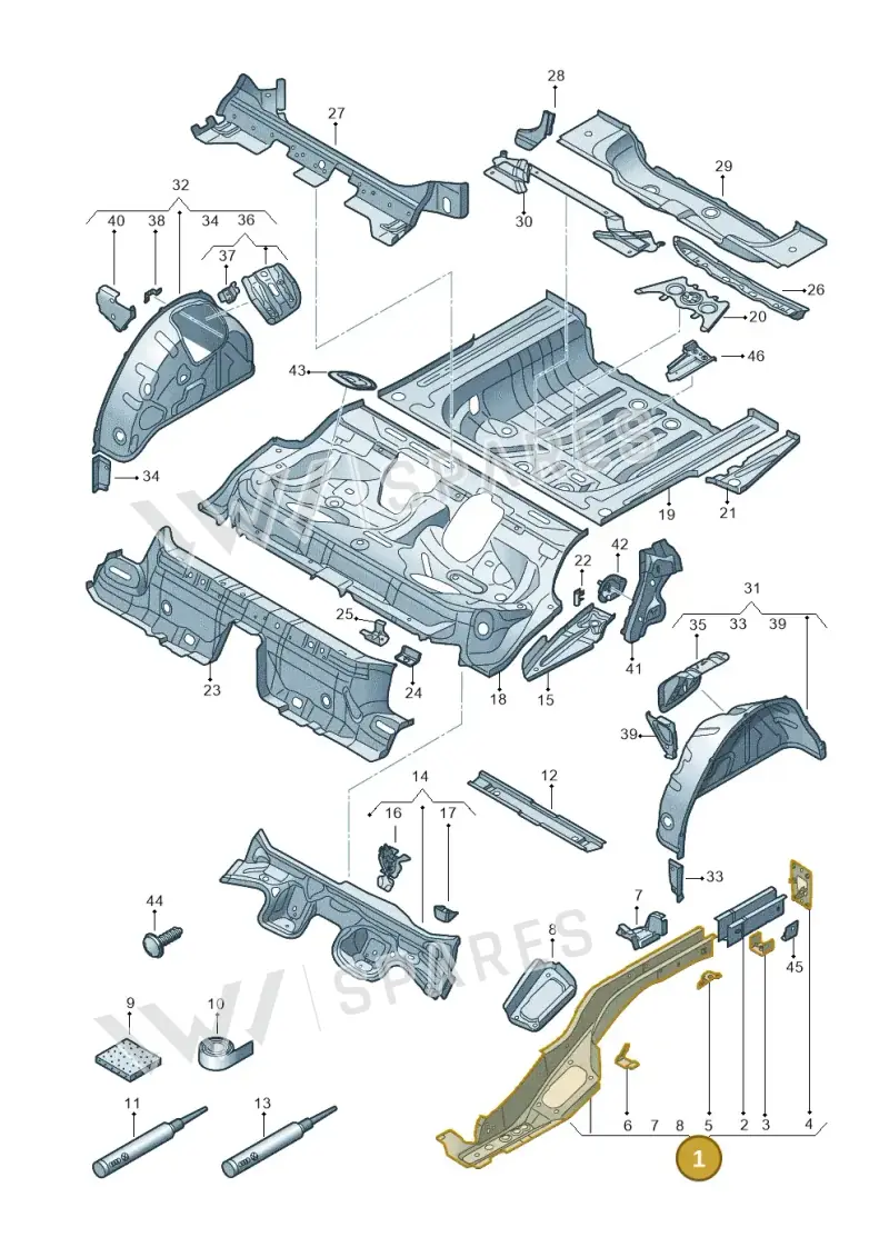 5Q0803502AT — Audi A3 Sportback (2016-2020) diagram 745803160, position 1