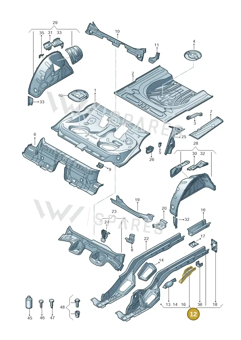5Q0803502J — Volkswagen Golf 2.0 (2016-2020) diagram 763803200, position 12