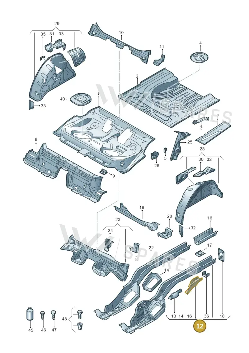 5Q0803502K — Volkswagen Golf 2.0 (2016-2020) diagram 763803200, position 12