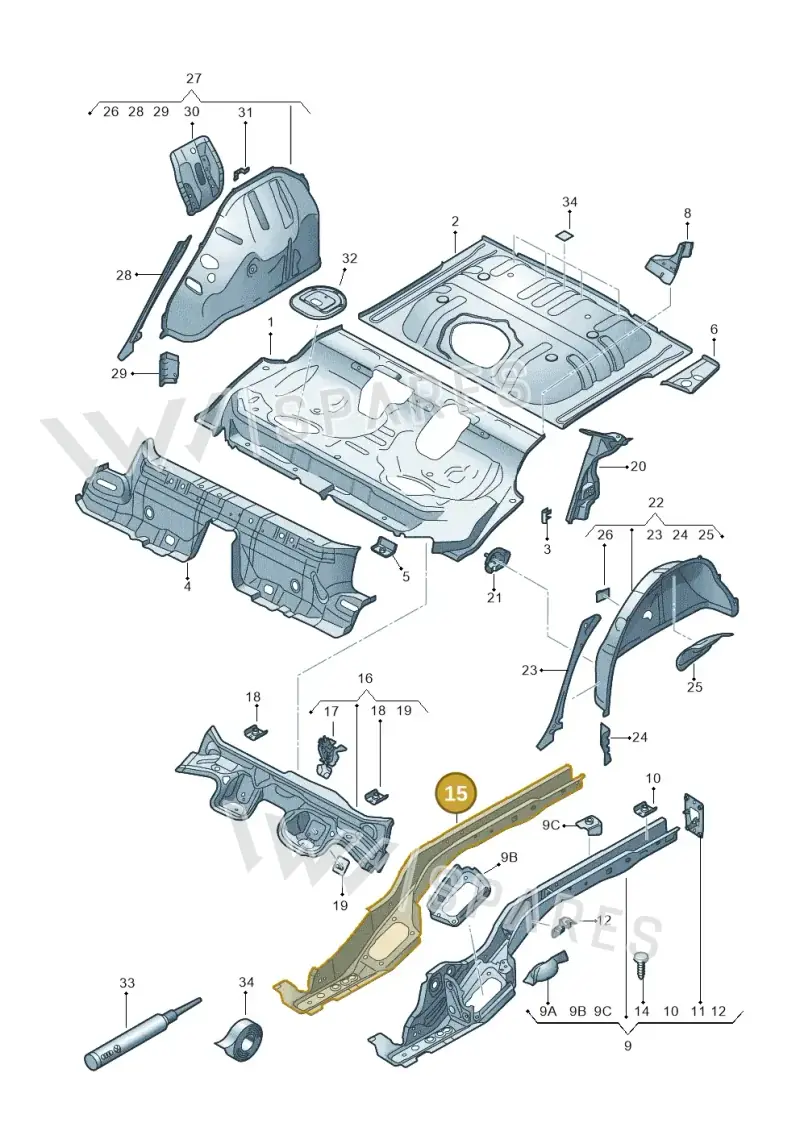 5Q0803506AP — Skoda Octavia (2012-2017) diagram 754803150, position 15