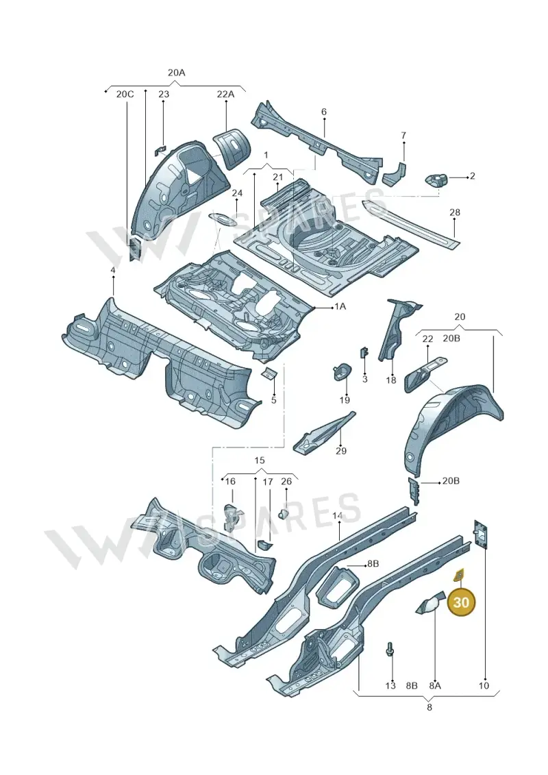 5Q0803511 — Volkswagen Lamando (2014-2022) diagram 852803010, position 30