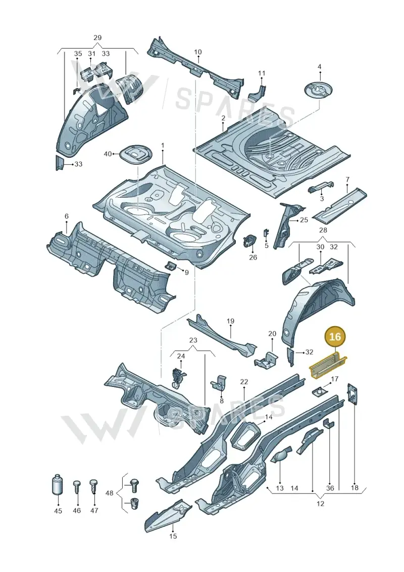5Q0803511D — Volkswagen POLO HATCH         "ZA"06> (2005-) diagram 796803100, position 16