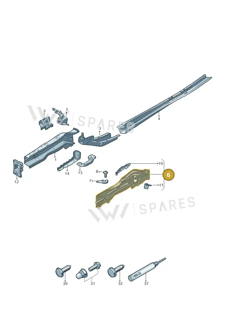 5Q0804105 — Volkswagen Passat estate (2023-) diagram 3j0803000, position 6