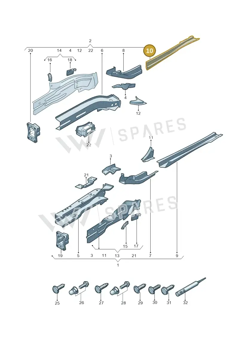 5Q0804456 — Volkswagen Golf Estate (2013-2017) diagram 763803000, position 10