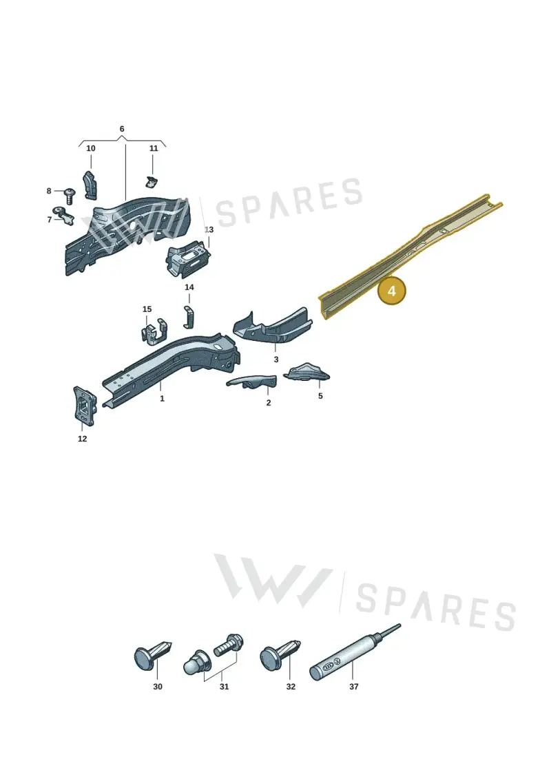 5Q0804456H — Volkswagen Passat estate (2023-) diagram 3j0803001, position 4