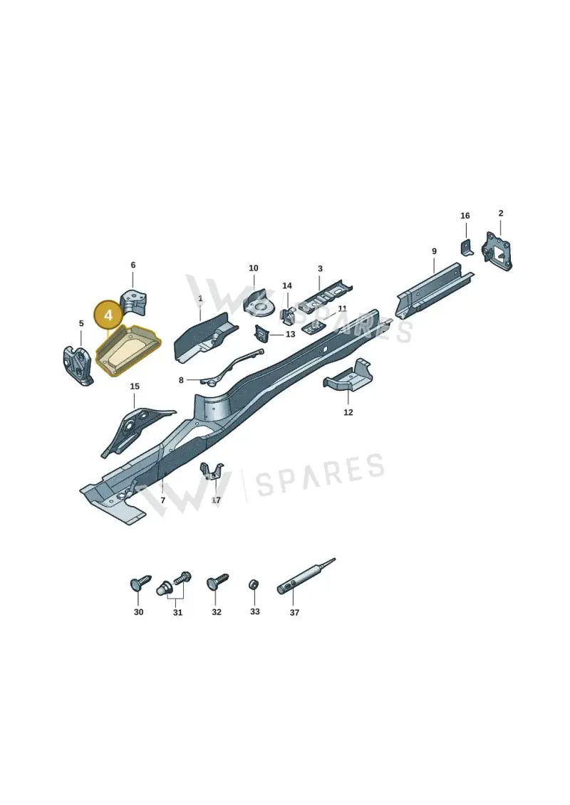 5Q0804506A — Volkswagen Passat estate (2023-) diagram 3j0803401, position 4