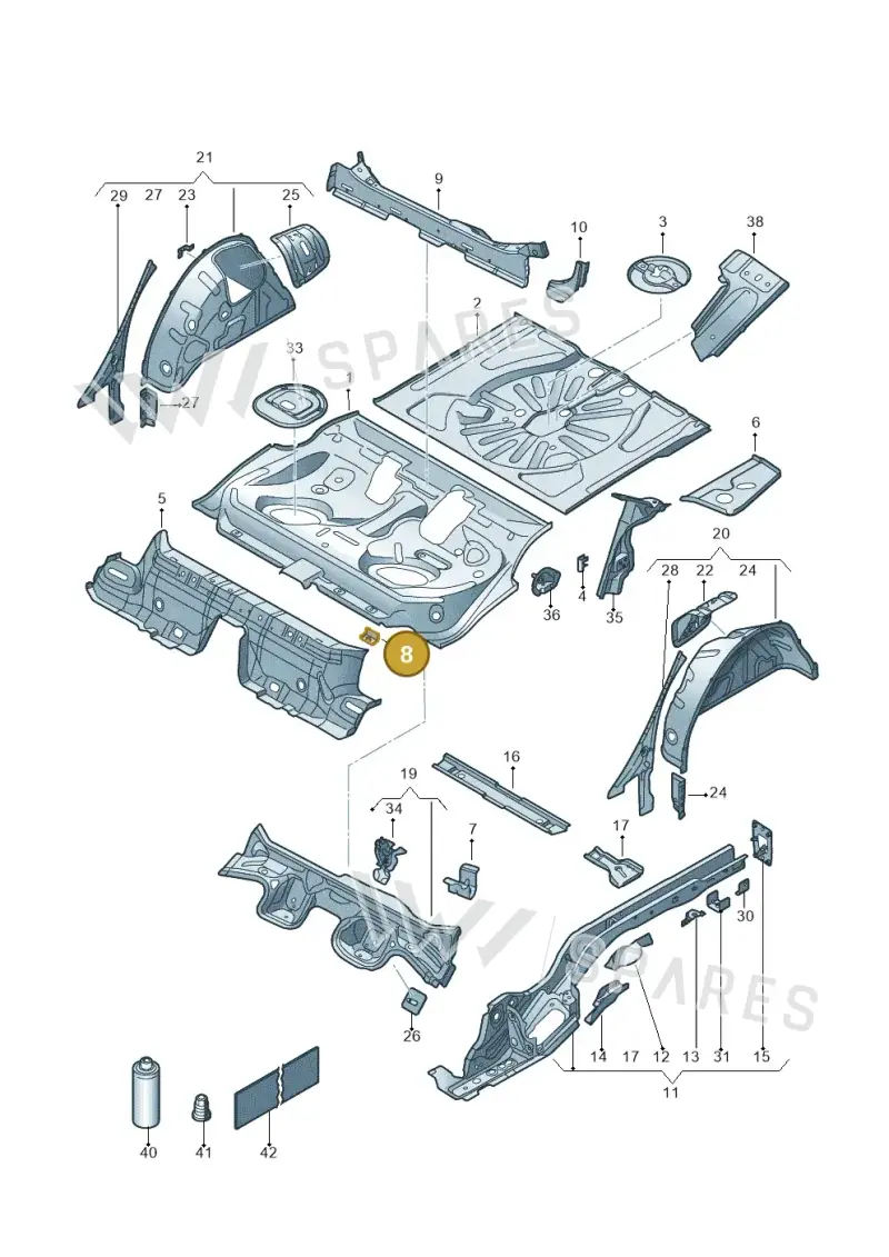 5Q0804866 — Volkswagen T-Roc BlueMotion (2017-2024) diagram 813803150, position 8