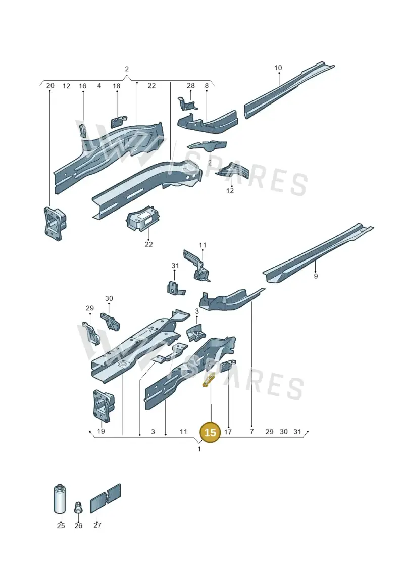 5Q0805757 — Volkswagen Golf 2.0 (2016-2020) diagram 884803011, position 15