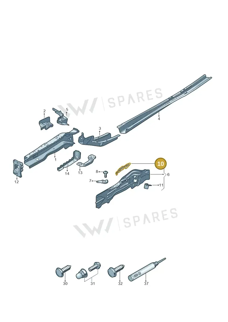 5Q0805757 — Volkswagen Passat estate (2023-) diagram 3j0803000, position 10