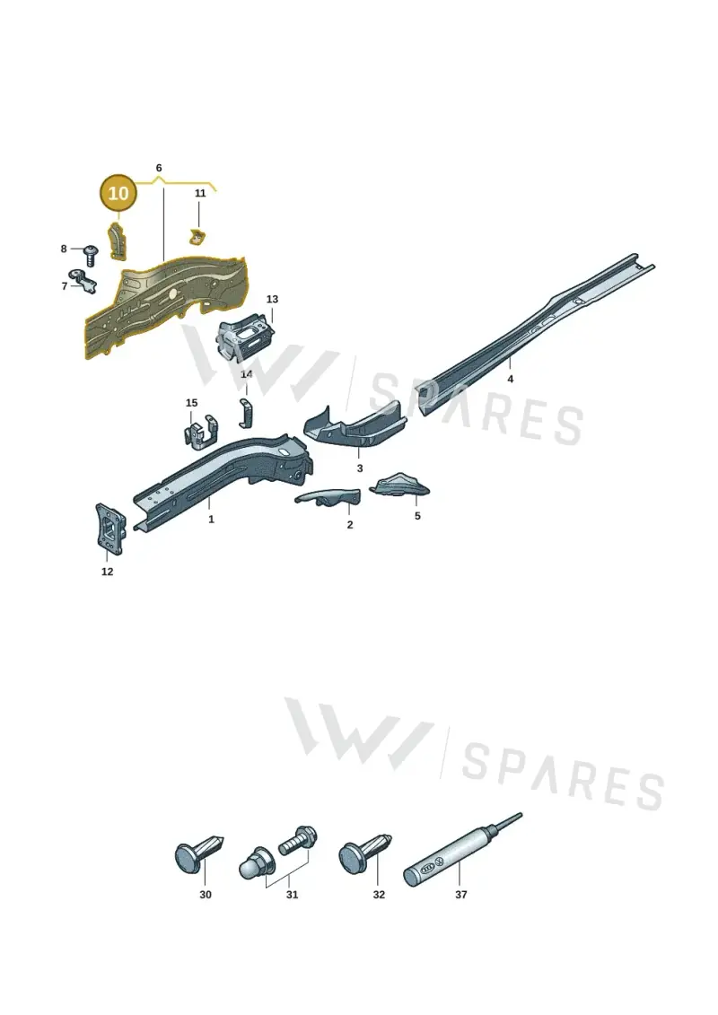 5Q0805758 — Volkswagen Passat estate (2023-) diagram 3j0803001, position 10