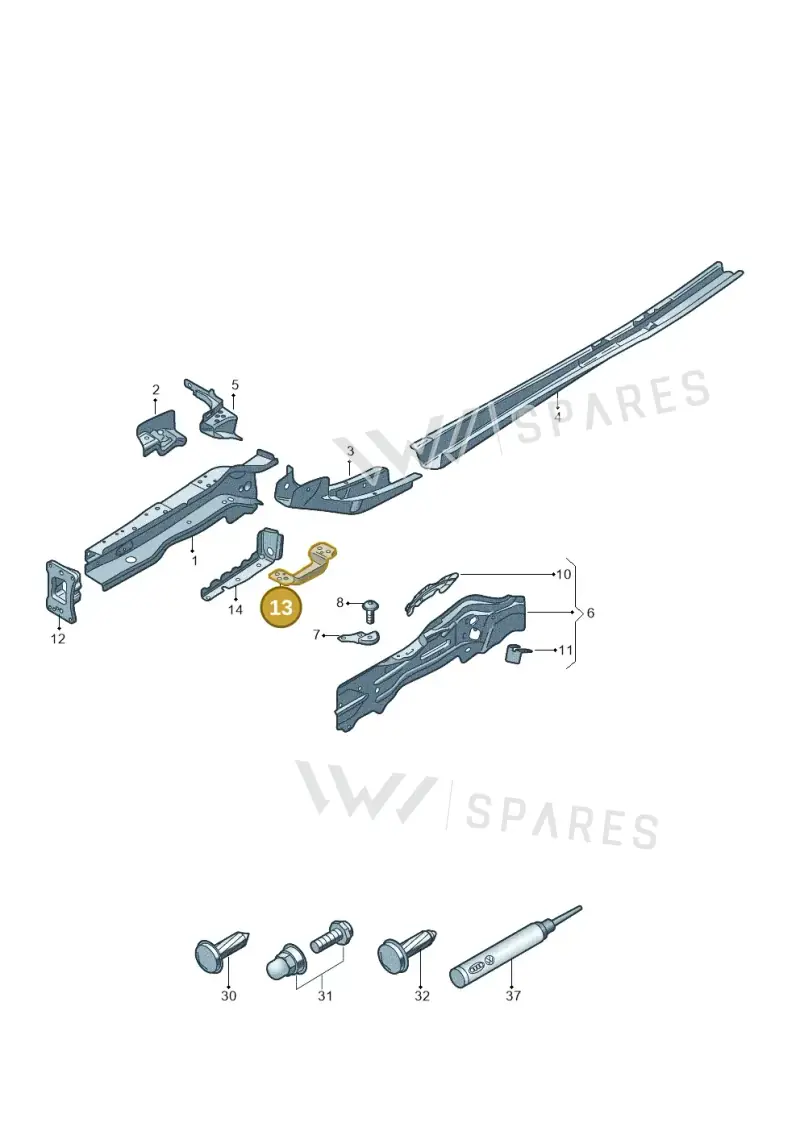 5Q0810811 — Volkswagen Passat estate (2023-) diagram 3j0803000, position 13