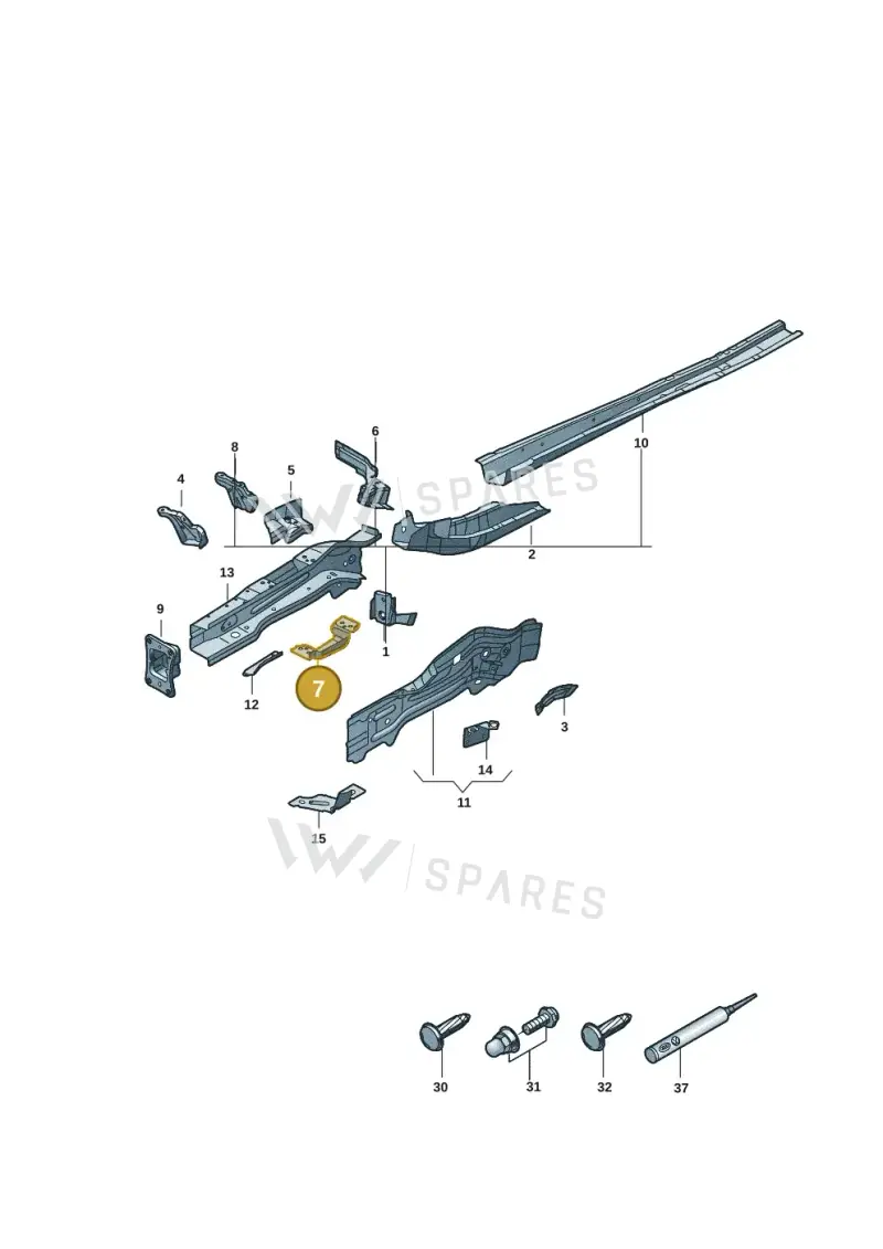 5Q0810811 — Volkswagen Tiguan 2.0 (2023-) diagram 57x803000, position 7