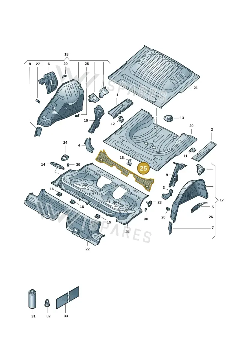 5Q0814151A — Volkswagen Golf 2.0 BlueMotion (2019-2024) diagram 5h0803020, position 25