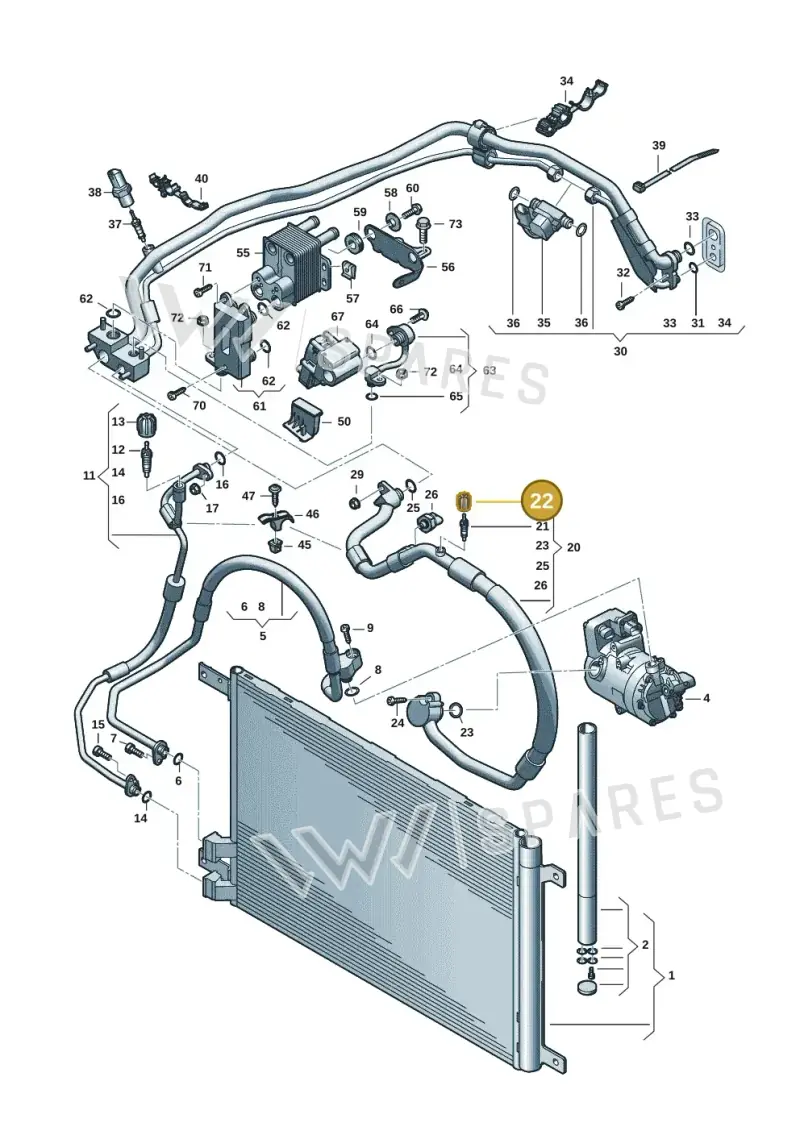 5Q0816231 — Volkswagen Passat estate (2023-) diagram 596260702, position 22