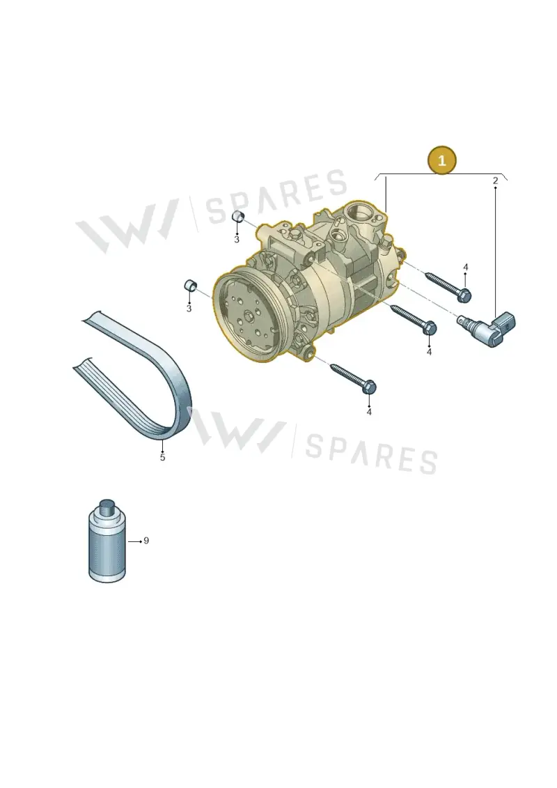 5Q0816803D — Volkswagen T-Cross 1,0 (2018-2024) diagram 827260100, position 1