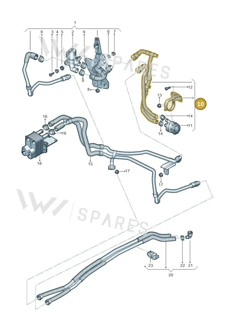 5Q0820499C — Volkswagen Golf 2.0 (2016-2020) diagram 746819950, position 10
