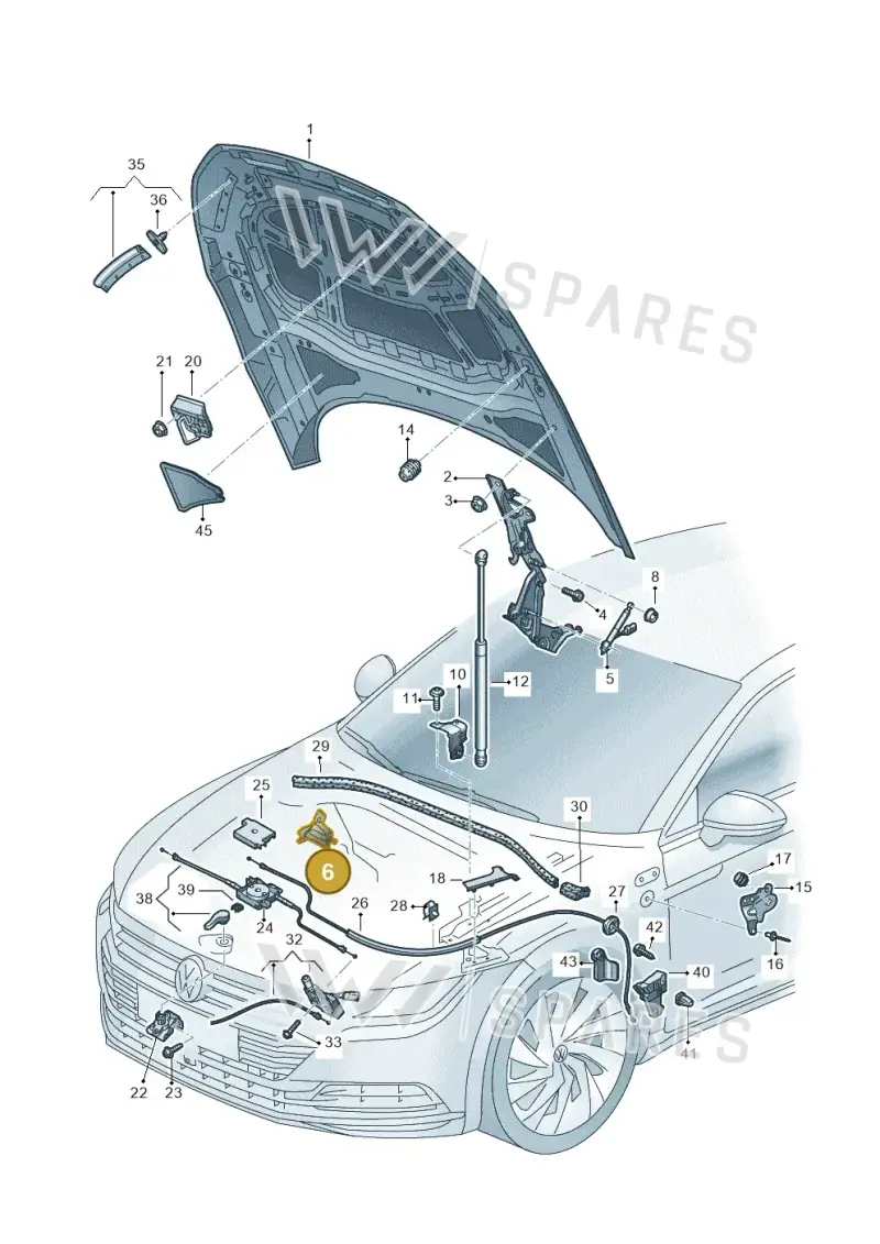 5Q0823402B — Volkswagen Arteon (2017-2023) diagram 828823000, position 6