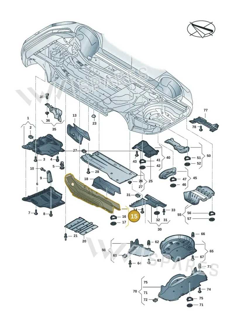 5Q0825661CC — Volkswagen Passat estate (2023-) diagram 3j0825000, position 15