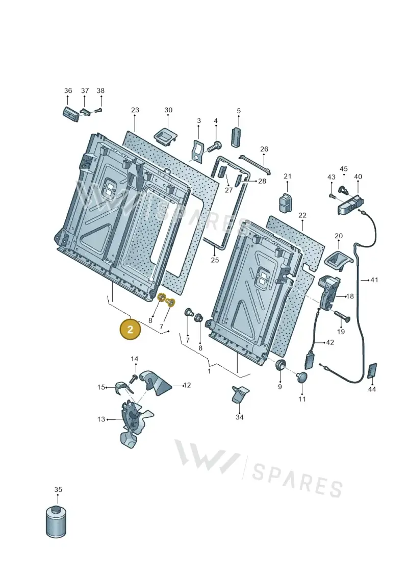 5Q0885504BL — Volkswagen Golf 2.0 (2016-2020) diagram 763885700, position 2
