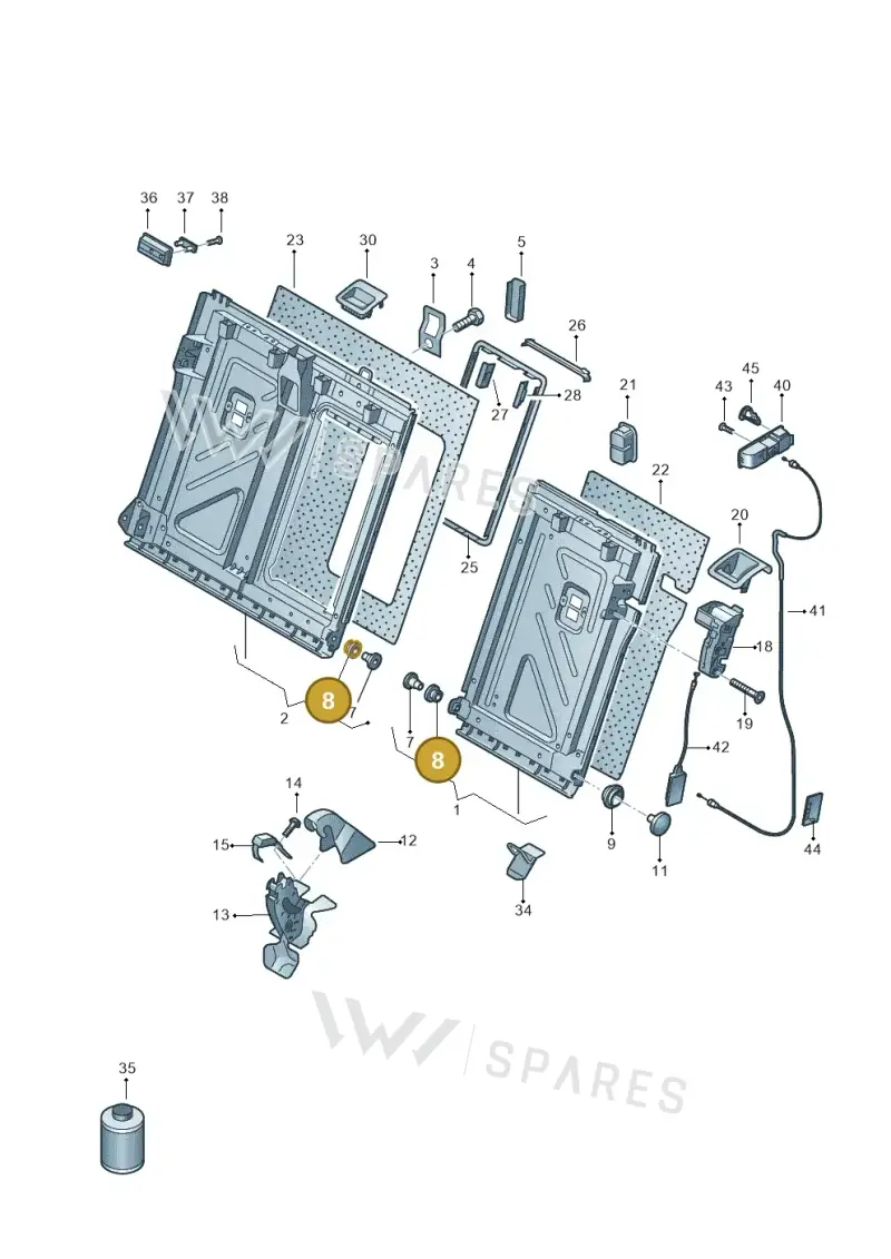 5Q0885649 — Volkswagen Passat estate (2023-) diagram 763885700, position 8