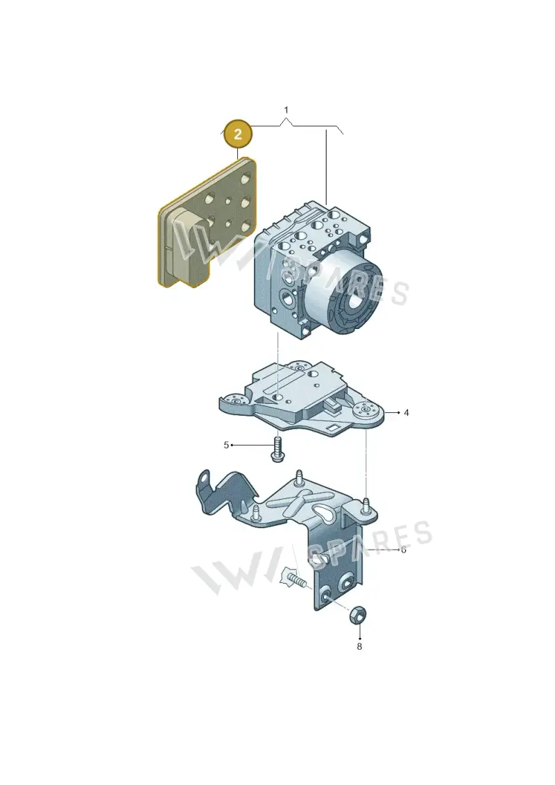 5Q0907375AE — Volkswagen E-Golf (2014-2021) diagram 774614000, position 2