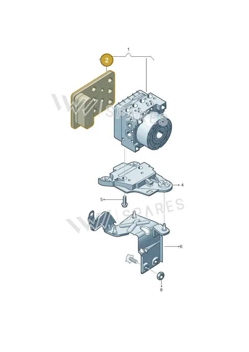 5Q0907379DBREP — Volkswagen E-Golf (2014-2021) diagram 774614000, position 2
