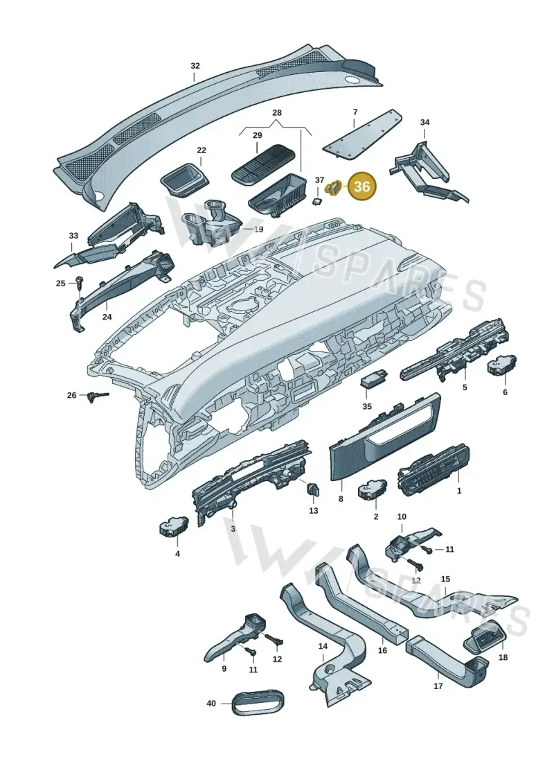 5Q0907643E — Volkswagen ID.7 Limousine Pro (2023-) diagram 14b819300, position 36
