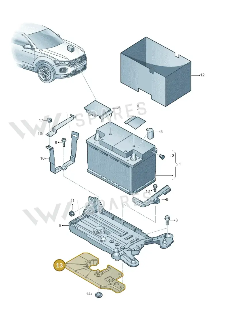 5Q0915325D — Volkswagen T-Roc convertible 1.5 (2019-2024) diagram 813915000, position 13