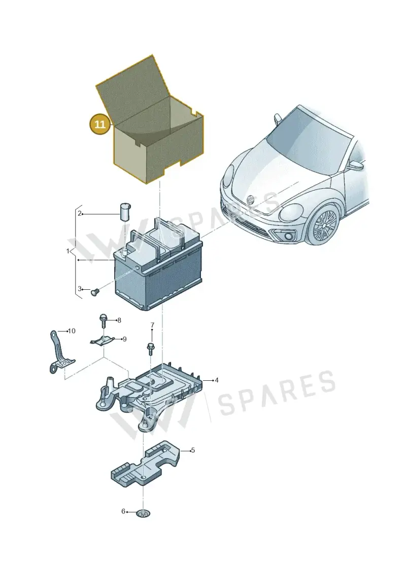 5Q0915411H — Volkswagen Beetle (2016-2019) diagram 801915000, position 11