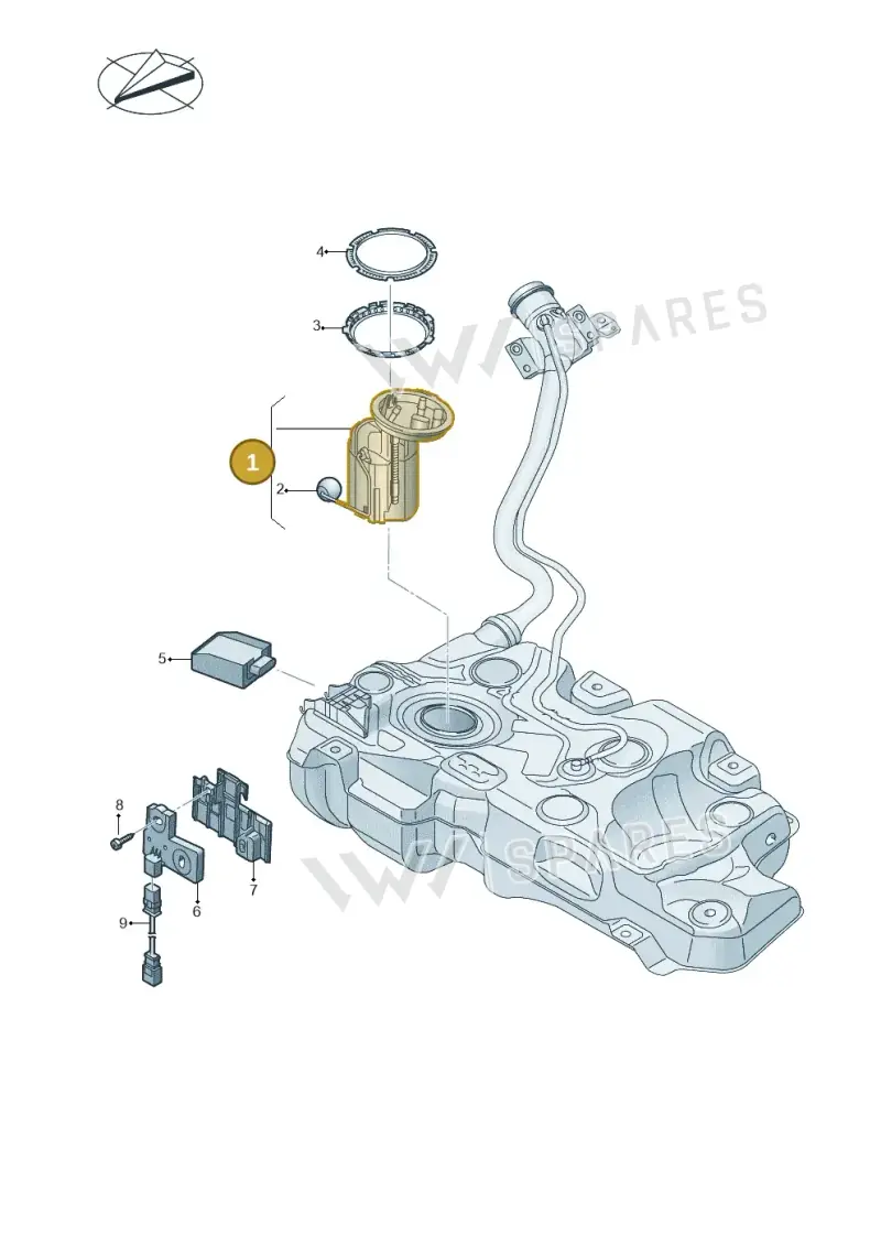 5Q0919051CD — Volkswagen Golf 2.0 (2016-2020) diagram 746919310, position 1