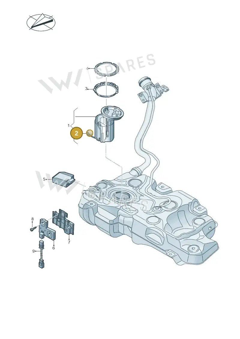 5Q0919673F — Volkswagen Golf 1.4 BlueMotion (2014-2017) diagram 746919310, position 2