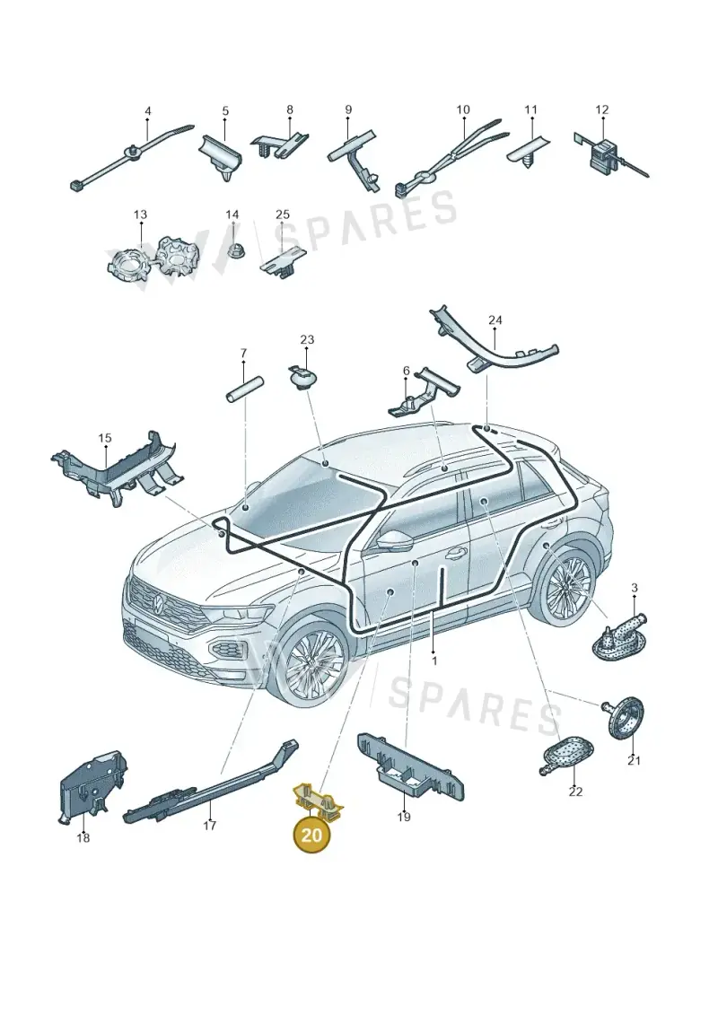 5Q0937510 — Volkswagen T-Roc BlueMotion (2017-2024) diagram 813971820, position 20