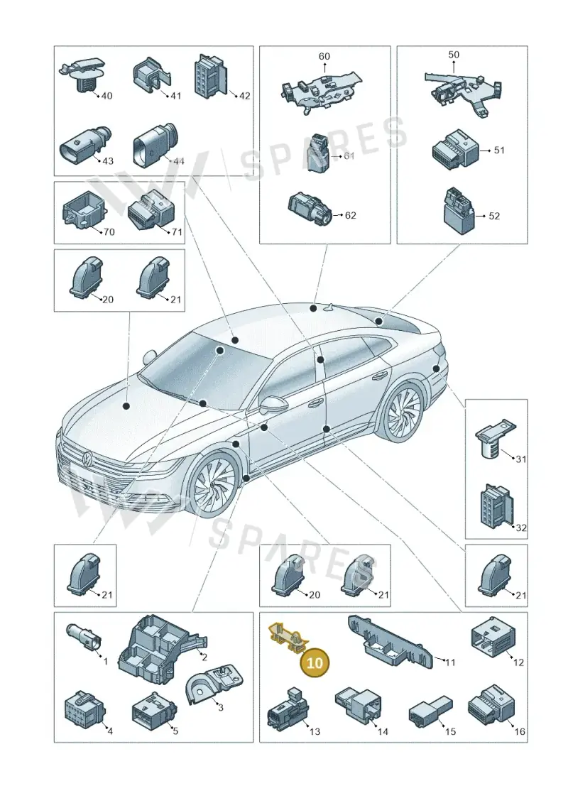 5Q0937510 — Volkswagen Arteon (2017-2023) diagram 828971910, position 10