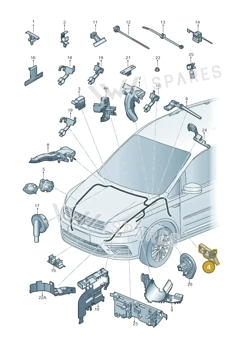 5Q0937545A — Volkswagen Touran 2,0 BlueMotion (2015-2024) diagram 869971870, position 4