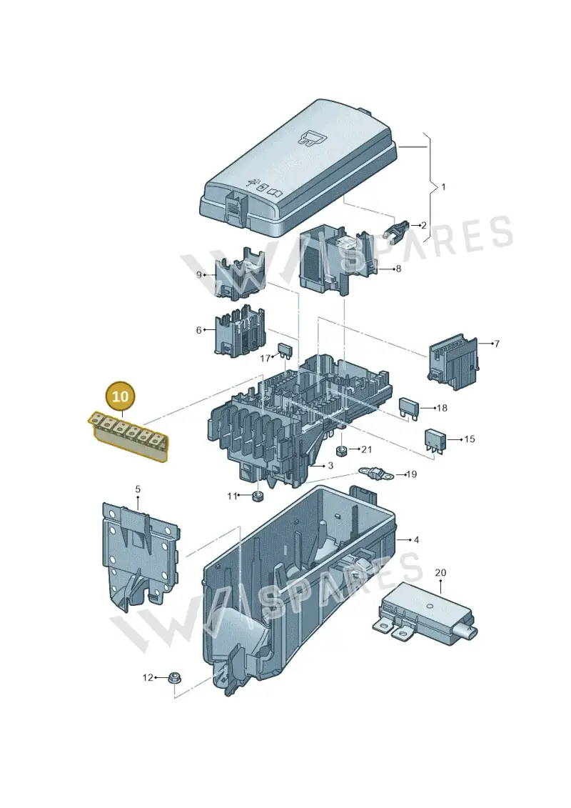 5Q0937629F — Volkswagen Golf 2.0 (2016-2020) diagram 827937020, position 10