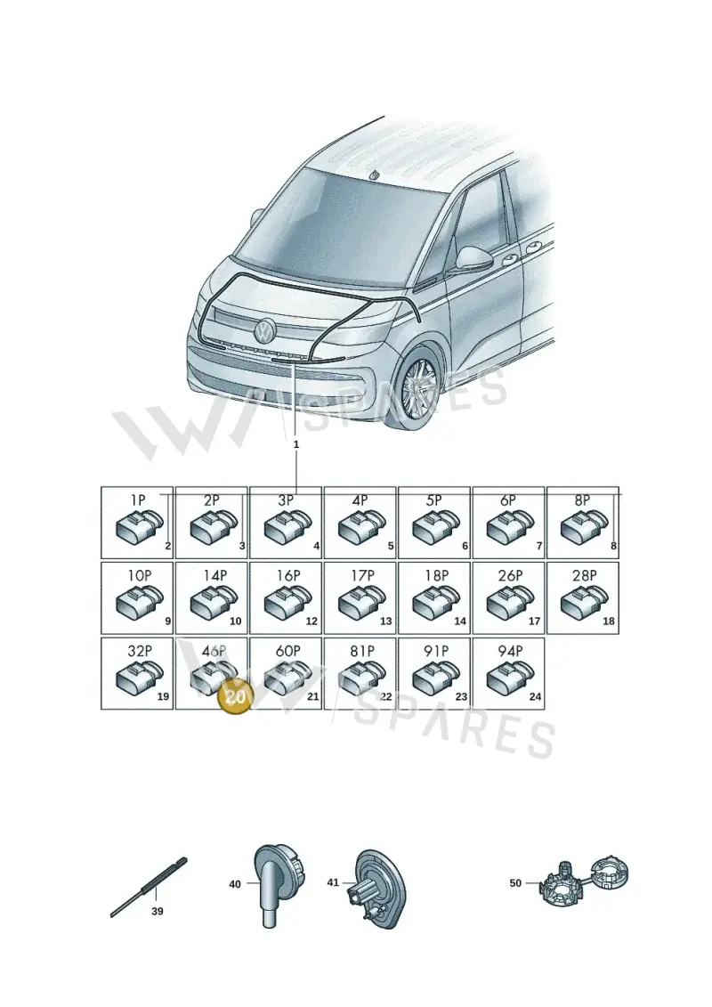 5Q0937702 — Volkswagen Multivan (2021-) diagram 7t0971800, position 20