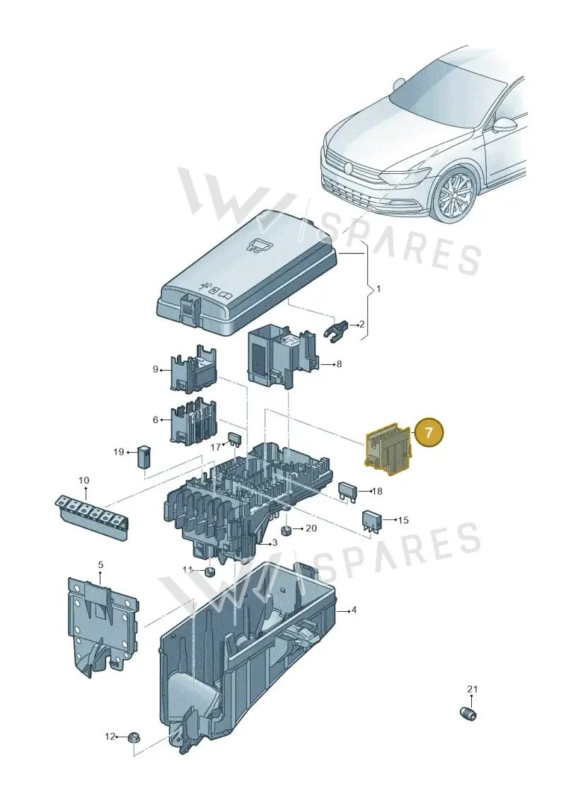 5Q0941824B — Volkswagen Passat estate (2023-) diagram 793937100, position 7