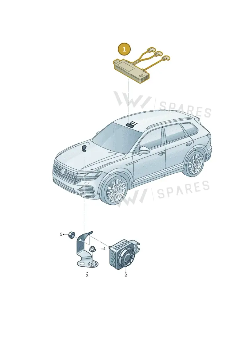 5Q0951172 — Volkswagen Touareg (2017-2023) diagram 439951020, position 1