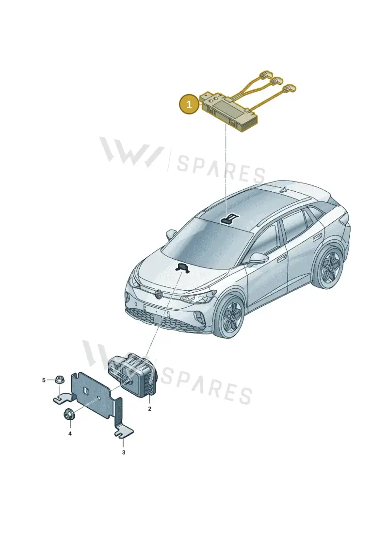 5Q0951172A — Volkswagen ID.4 Pro (2020-2023) diagram 11a951020, position 1