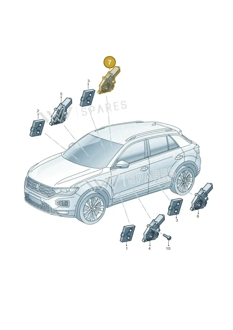 5Q0959408 — Volkswagen T-Roc BlueMotion (2017-2024) diagram 813959100, position 7