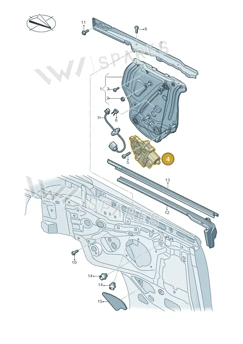 5Q0959408B — Audi A5 Cabrio 2.0 (2016-2018) diagram 848839600, position 4
