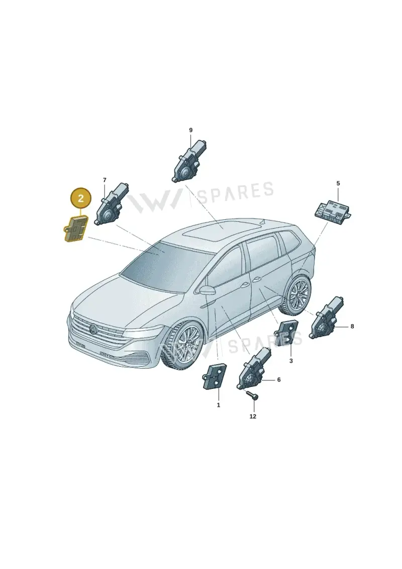 5Q0959592L — Volkswagen B-Main SUV (2022-) diagram 30d959150, position 2