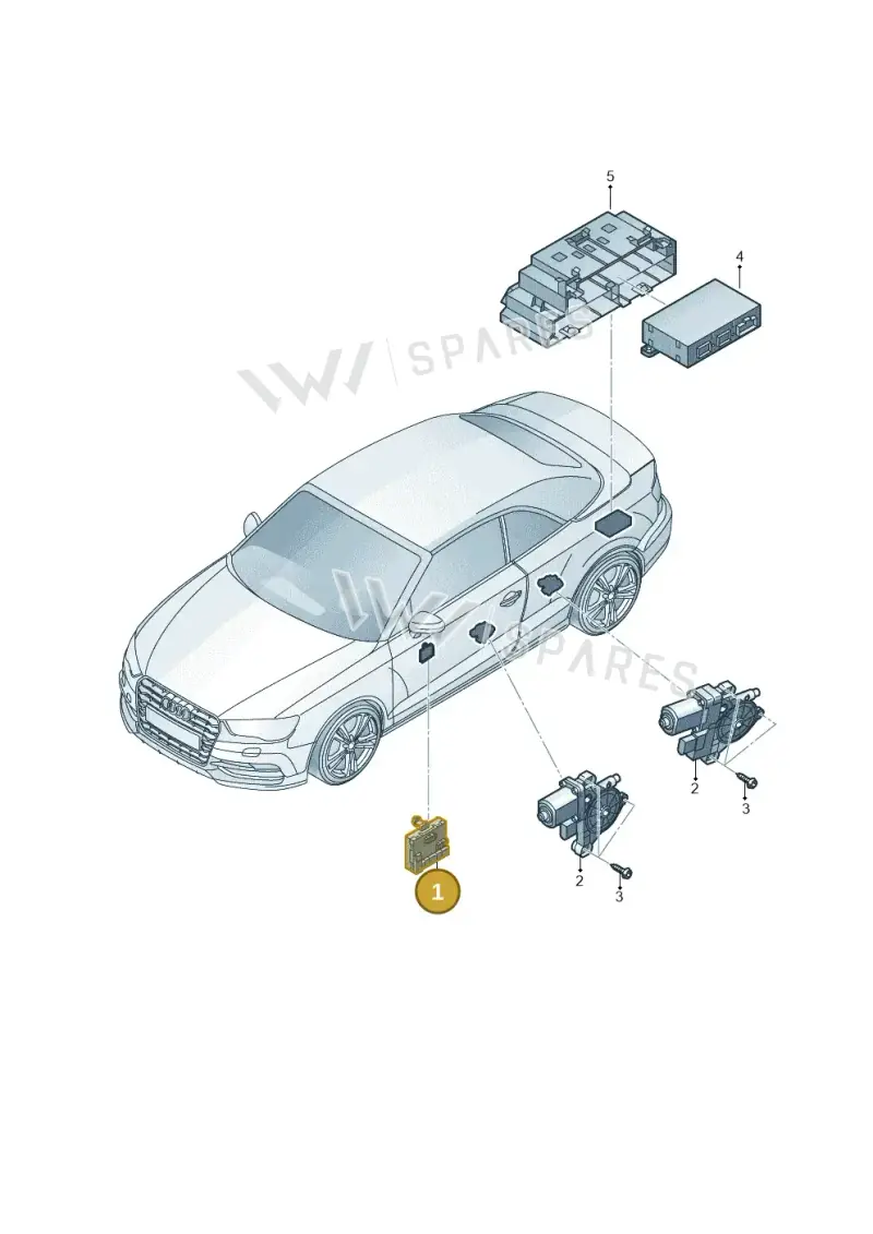 5Q0959593D — Audi A3 Cab. 1.4 (2013-2016) diagram 778959100, position 1