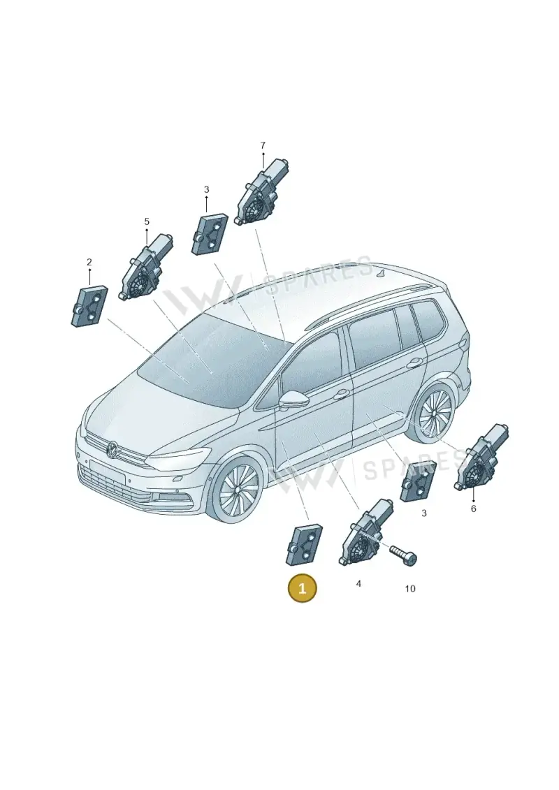 5Q0959593L — Volkswagen Touran 2,0 BlueMotion (2015-2024) diagram 869959100, position 1