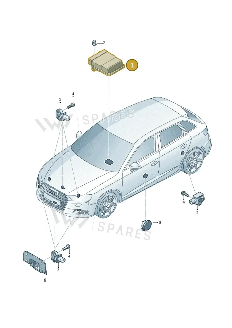 5Q0959655AM — Audi RS3 Limousine (2017-2020) diagram 853959300, position 1